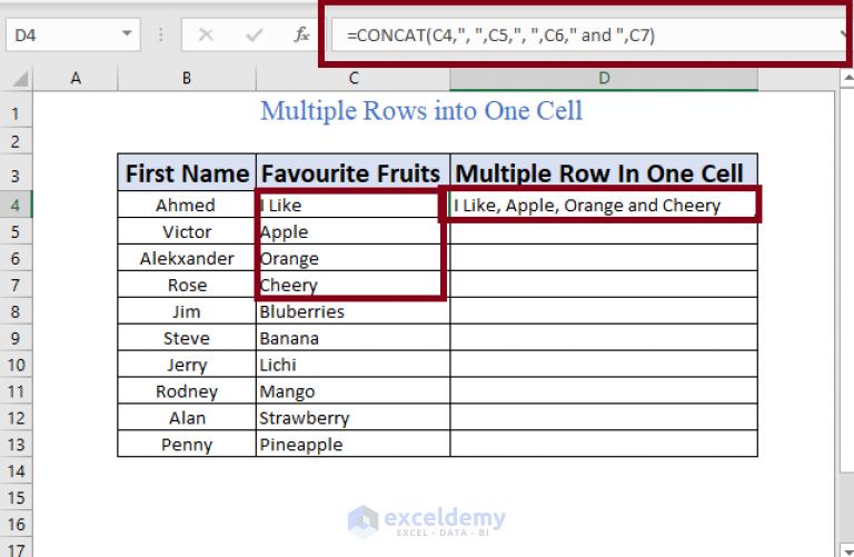 how-to-combine-multiple-rows-into-one-cell-in-excel-exceldemy