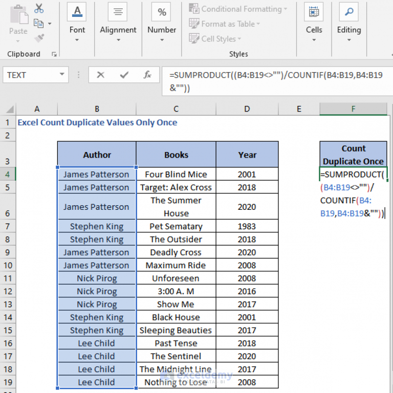 how-to-count-duplicate-values-only-once-in-excel-3-ways-exceldemy