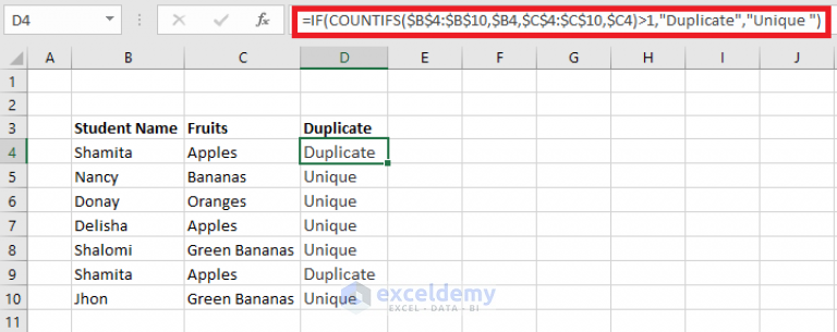 Formula to Find Duplicates in Excel (6 Easy Ways) - ExcelDemy