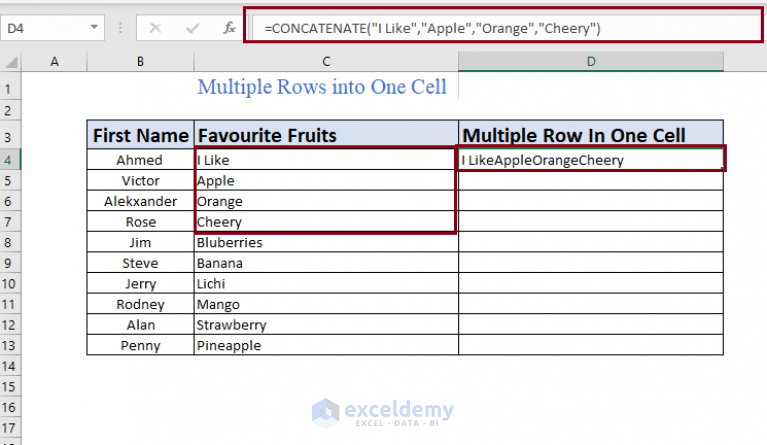 how-to-combine-multiple-rows-into-one-cell-in-excel-exceldemy