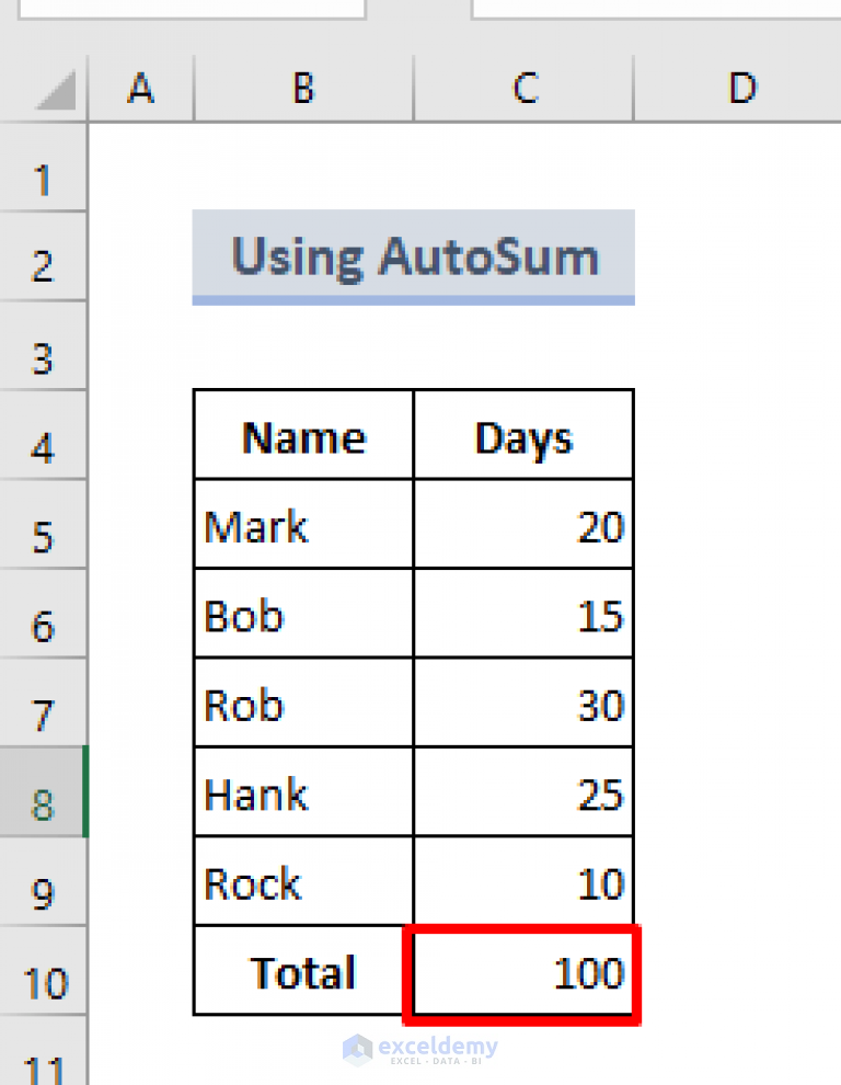 How To Add Multiple Cells In Excel 6 Methods Exceldemy 5290