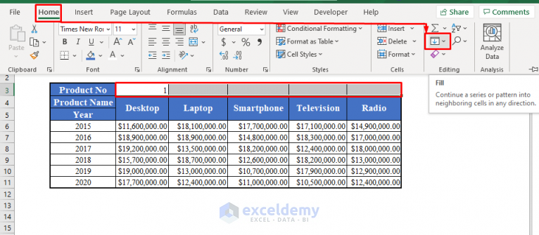 how-to-number-columns-in-excel-automatically-5-easy-ways