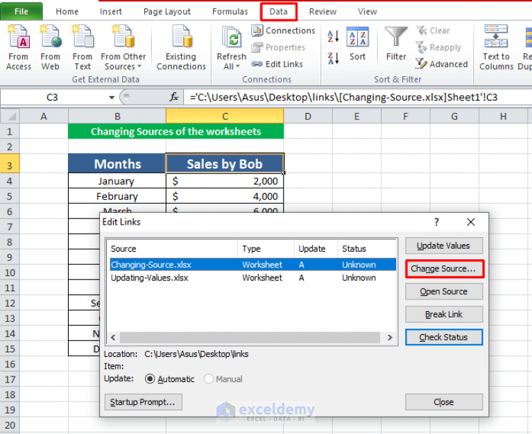 How To Edit Links In Excel 3 Methods Exceldemy 3668