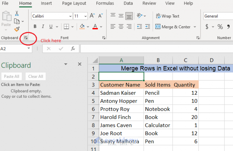 How To Merge Rows In Excel Without Losing Data 5 Ways Exceldemy 3271