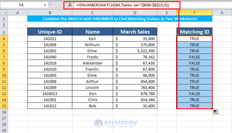 how-to-find-matching-values-in-two-worksheets-in-excel-4-methods