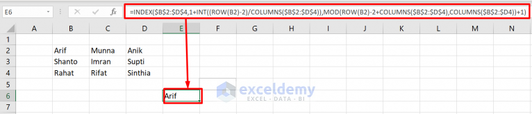 convert multiple rows to columns in excel