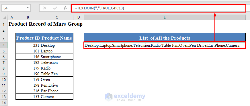 How To Concatenate Range In Excel Exceldemy