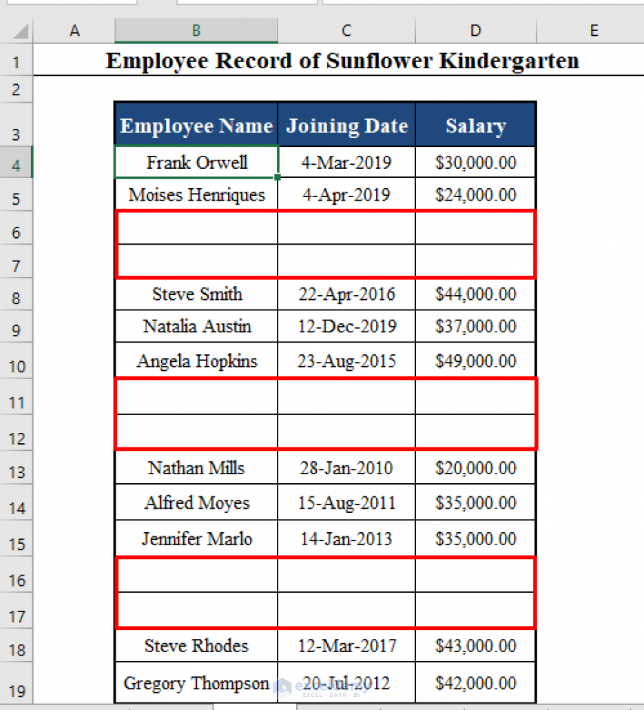 How To Insert Multiple Rows After Every Other Row In Excel 0585