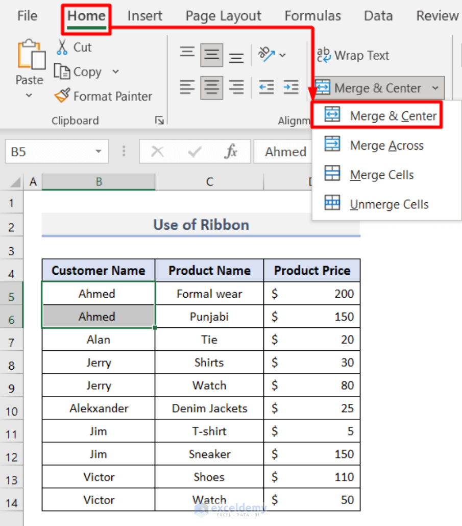 how-to-merge-rows-with-same-value-in-excel-5-quick-ways