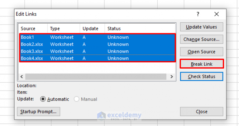 How Do I Remove Ghost External Links In Excel