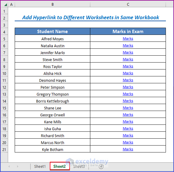 how-to-add-hyperlink-to-another-sheet-in-excel-2-easy-ways