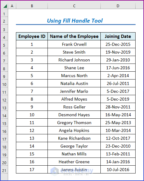 How To Fill Down A Certain Number Of Rows In Excel