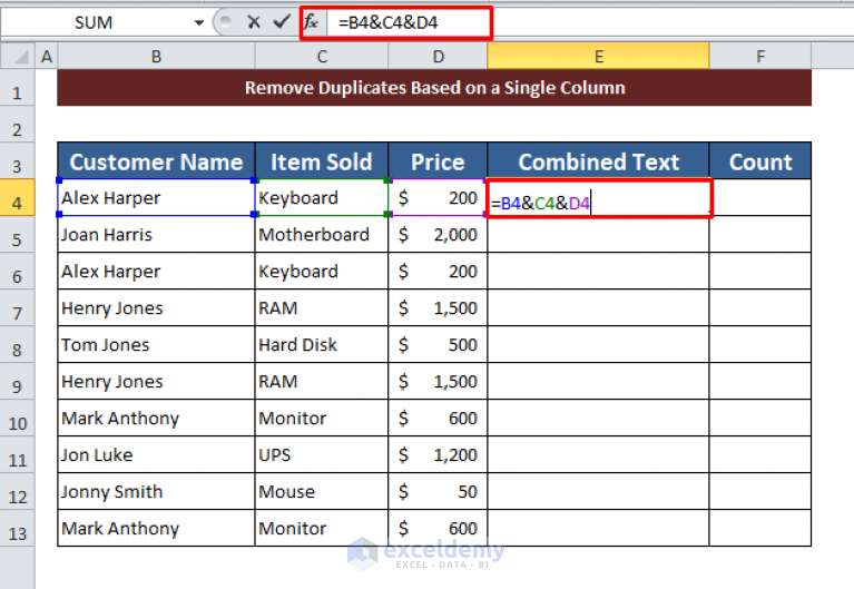 How To Remove Duplicates Based On Criteria In Excel (4 Methods)