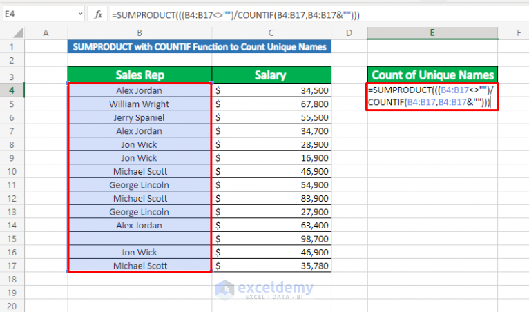 how-to-count-unique-names-in-excel-5-methods-exceldemy