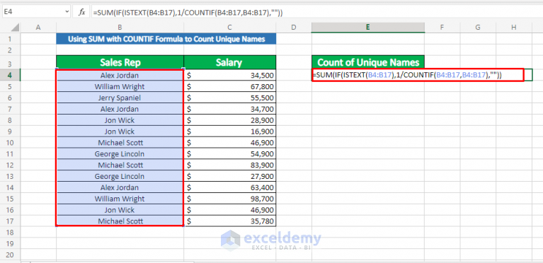 how-to-count-unique-names-in-excel-5-methods-exceldemy