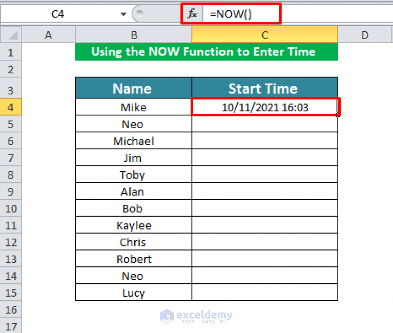 how-to-enter-time-in-excel-5-methods-exceldemy