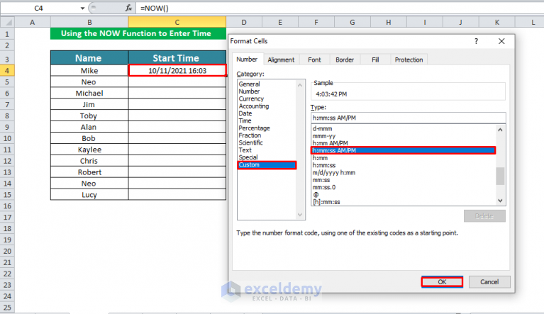 how-to-enter-time-in-excel-5-methods-exceldemy