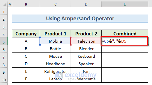 Combine Multiple Cells Into One Separated By Comma In Excel