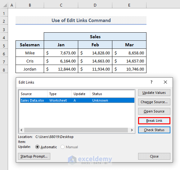 How To Find External Links In Excel 6 Quick Methods ExcelDemy