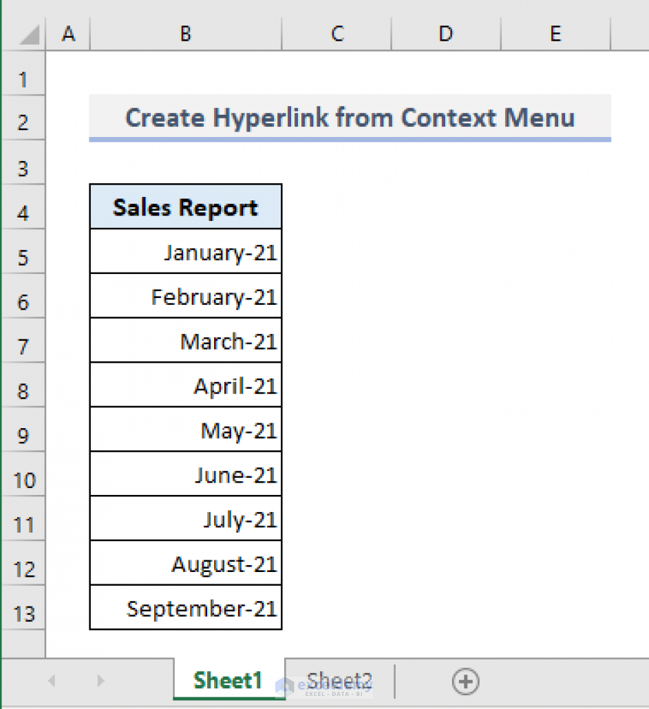 Excel Hyperlink to Another Sheet Based on Cell Value - ExcelDemy