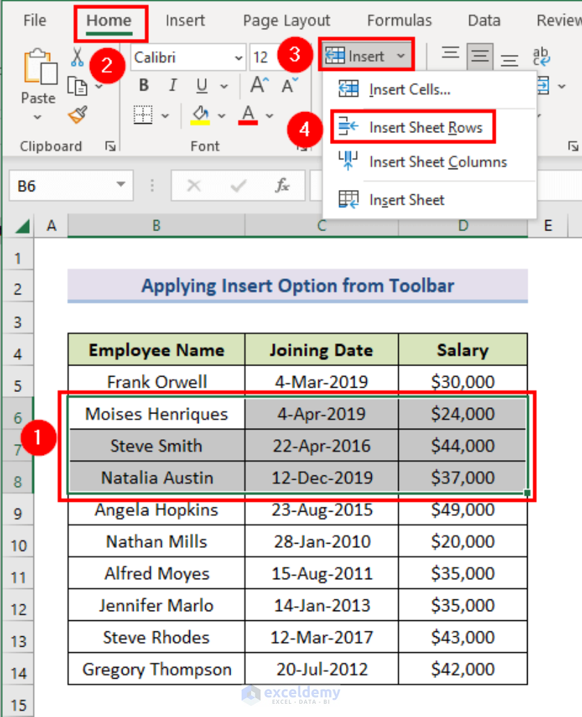 How To Insert Multiple Rows After Every Other Row In Excel 2101