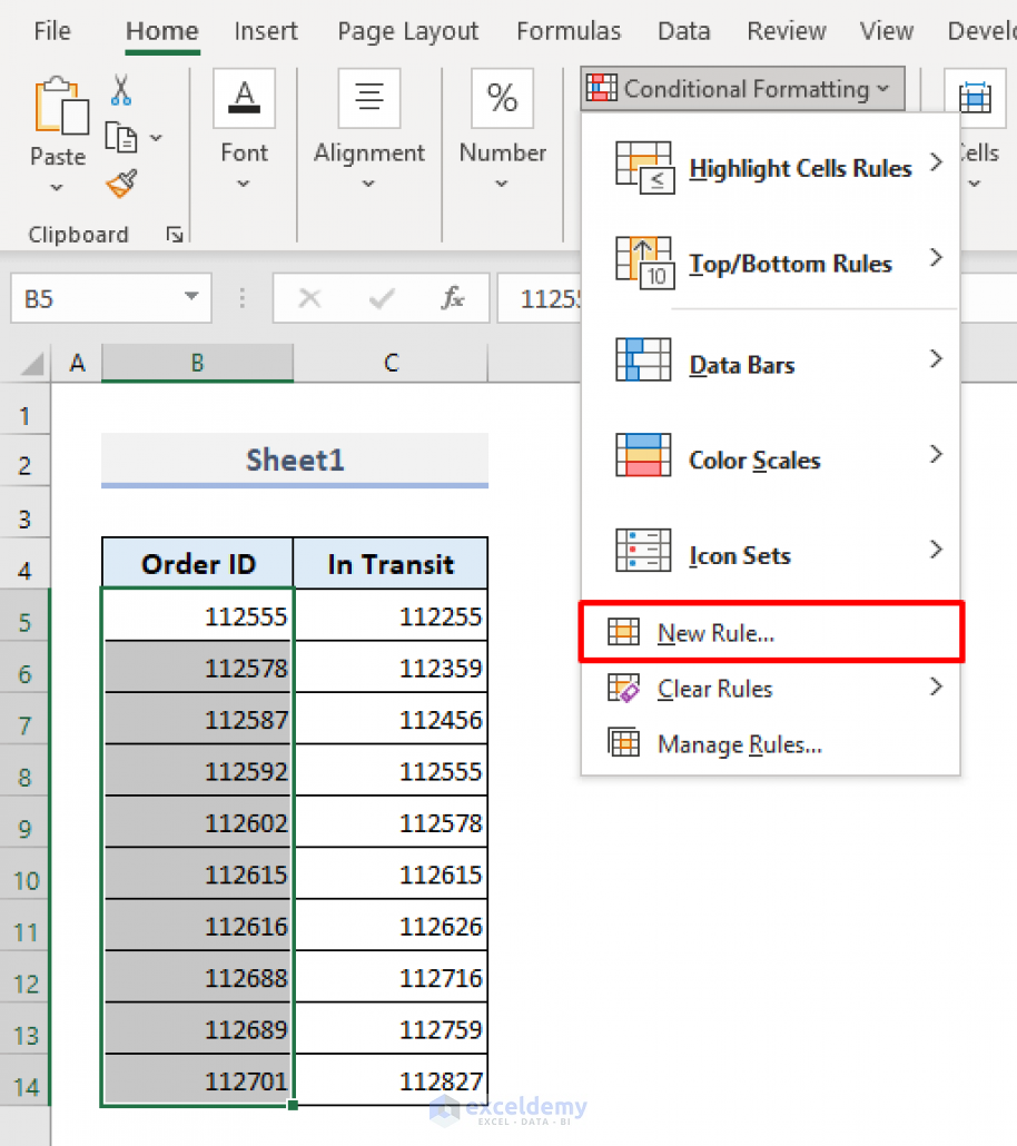 Highlight Duplicates across Multiple Worksheets in Excel (3 Formulas)