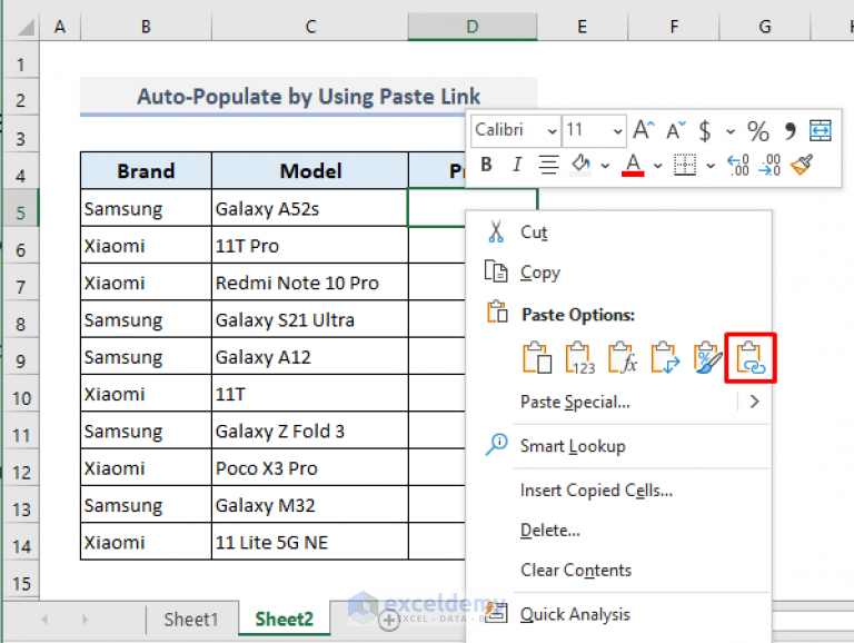 How To Auto Populate From Another Worksheet In Excel