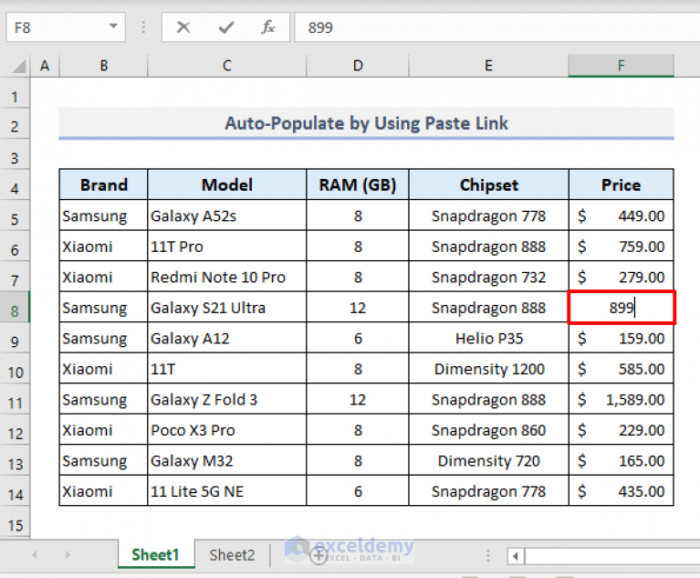 How To Auto Populate From Another Worksheet In Excel ExcelDemy