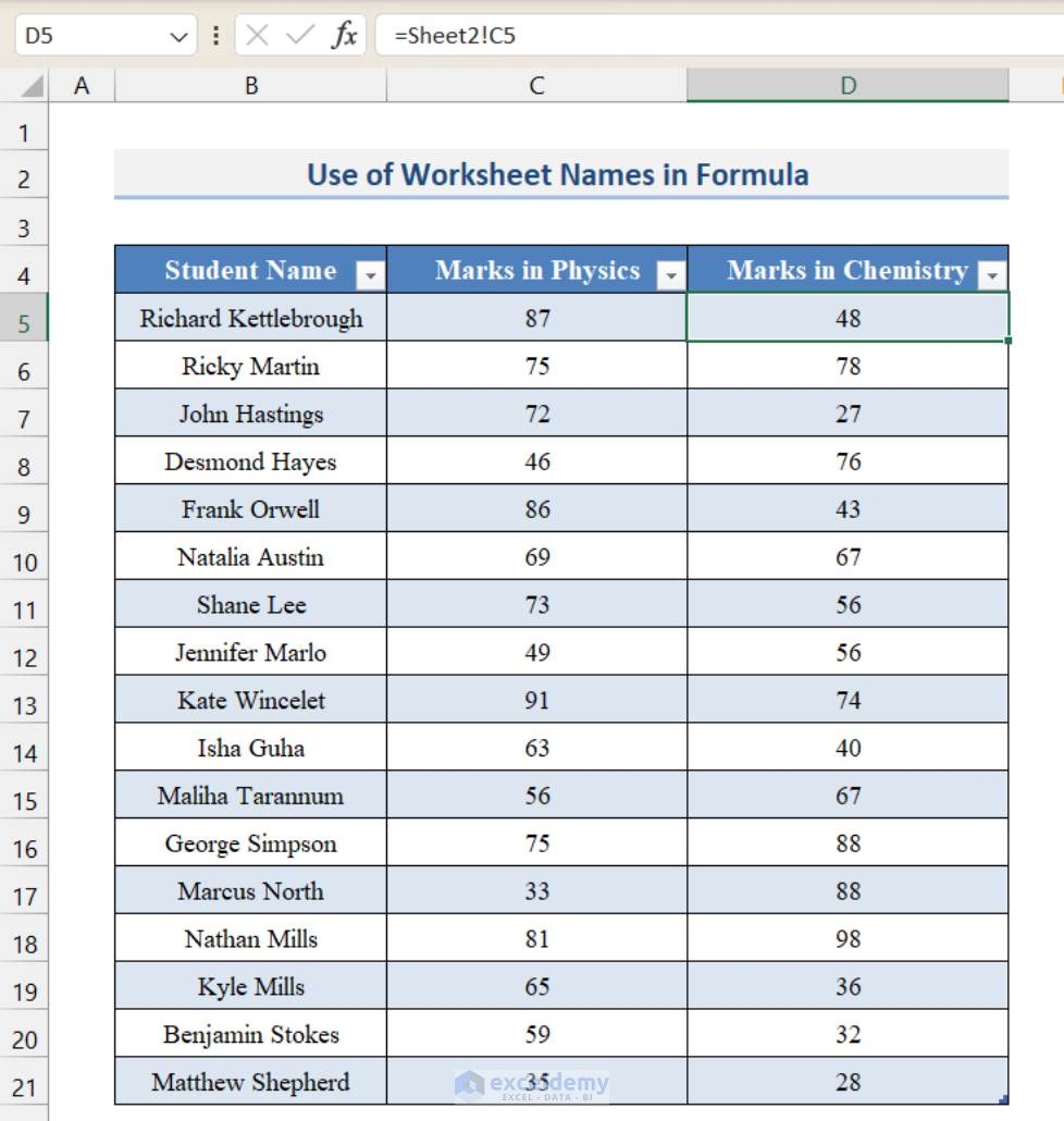 How to Link a Table in Excel to Another Sheet (2 Easy Ways)