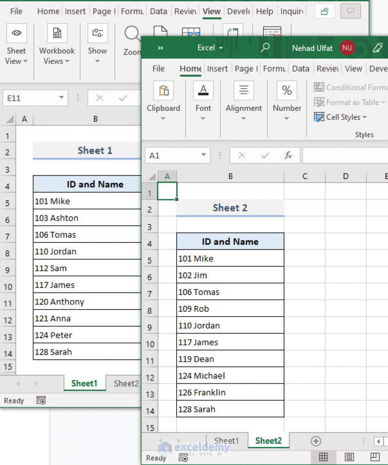 how-to-match-data-in-excel-from-2-worksheets