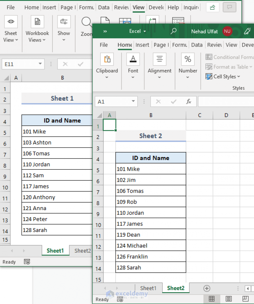 How To Match Data In Excel From 2 Worksheets Exceldemy 0295