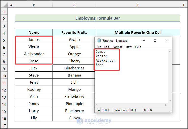 How To Combine Multiple Rows Into One Cell In Excel 6 Ways 