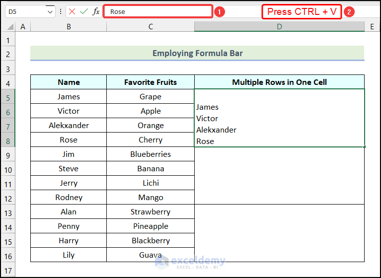 How To Combine Multiple Rows Into One Cell In Excel 6 Ways 