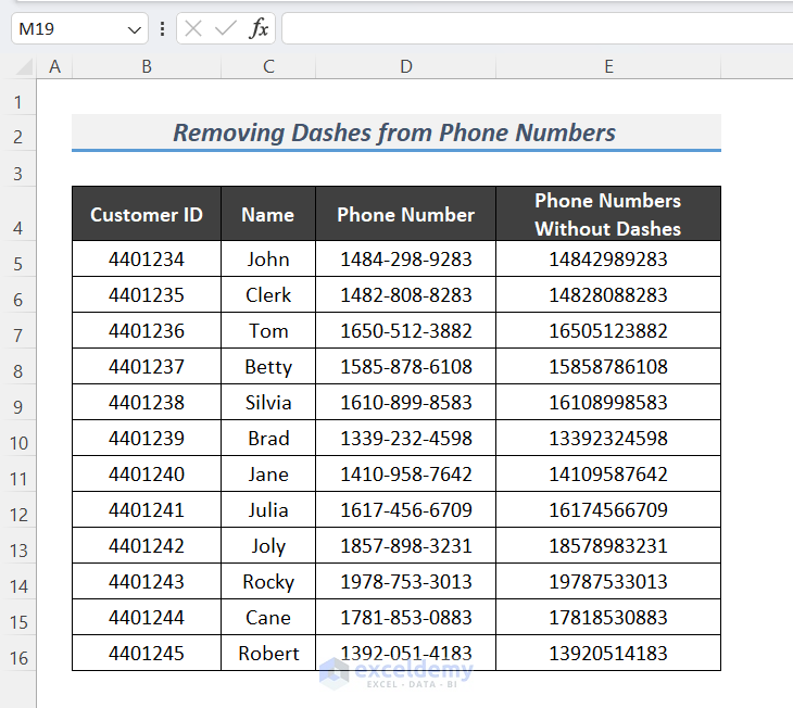 how-to-remove-dashes-from-phone-number-in-excel-exceldemy