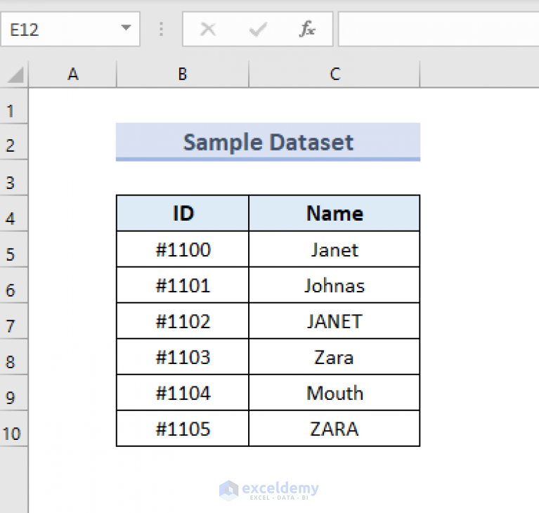 Case Sensitive Match In Excel