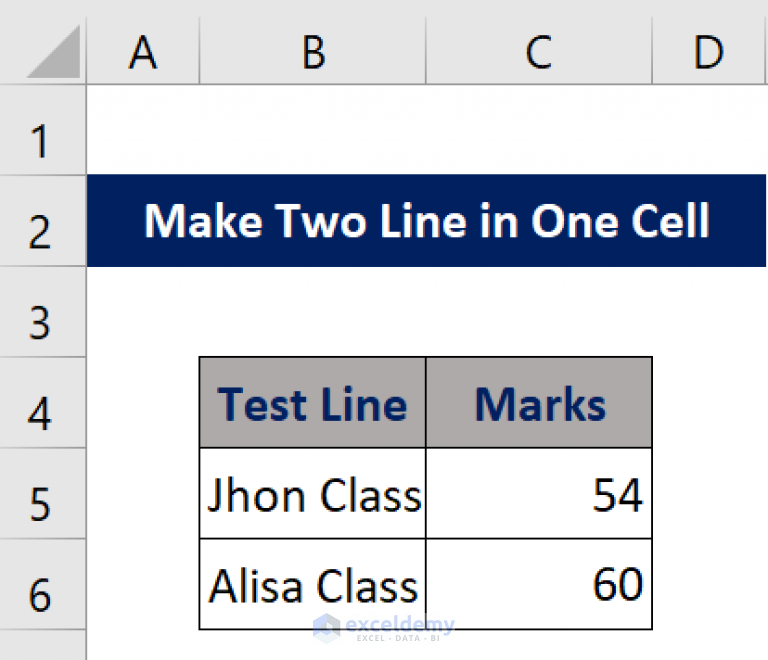 how-to-make-two-lines-in-one-cell-in-excel-4-methods