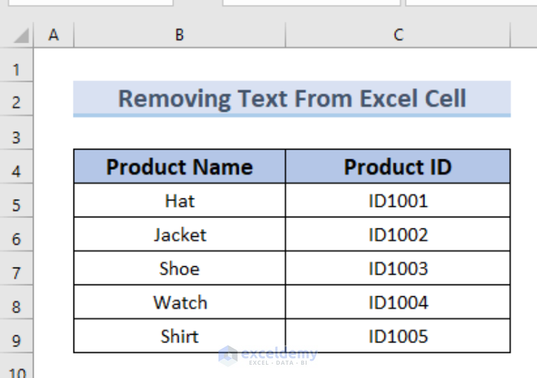 how-to-remove-text-from-a-cell-in-excel-9-easy-ways