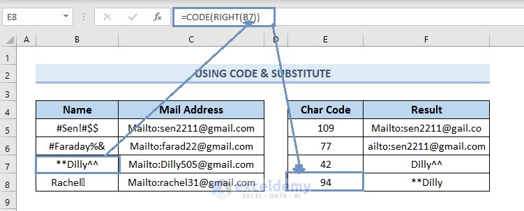 how-to-remove-the-special-characters-from-the-name-in-the-cell-in-excel