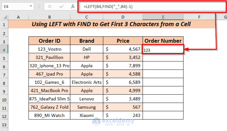 excel-formula-to-get-first-3-characters-from-a-cell-3-easy-ways