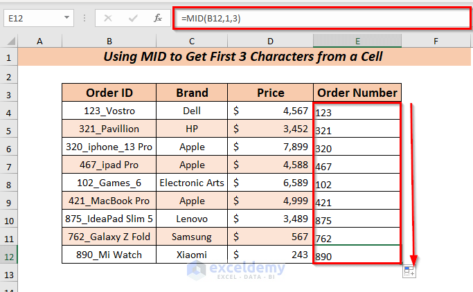 Excel Formula To Get First 3 Characters From A Cell 3 Easy Ways 