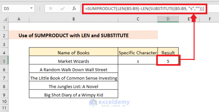 count-specific-characters-in-a-column-in-excel-4-methods