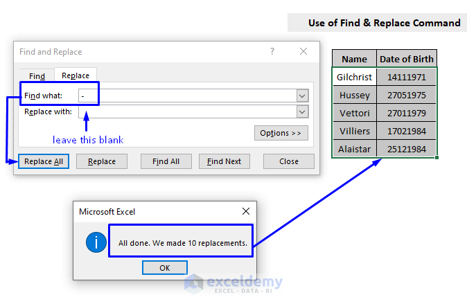 how-to-remove-dashes-in-excel-4-easy-ways-youtube