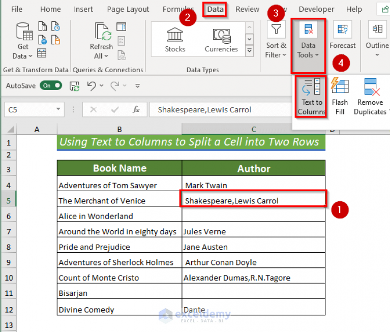 How To Split A Cell Into Two Rows In Excel 3 Ways 