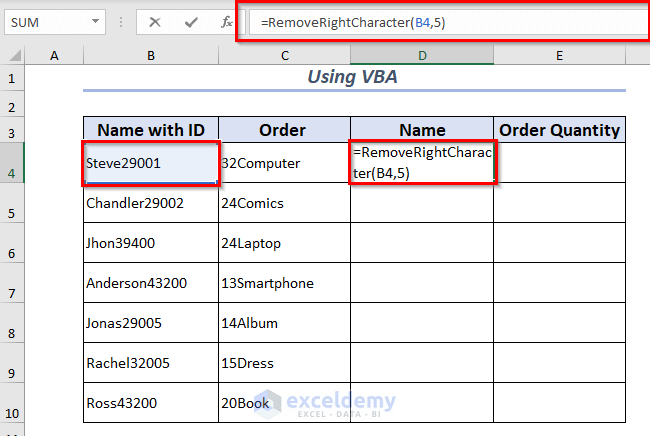  Excel Remove Characters From Right 5 Ways ExcelDemy