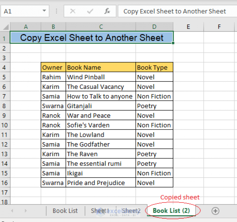 How To Copy Excel Sheet To Another Sheet