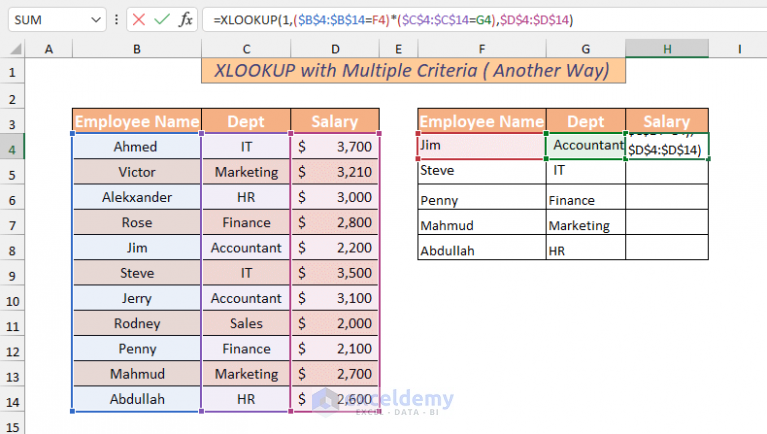 XLOOKUP With Multiple Criteria In Excel 4 Easy Ways ExcelDemy   5.XLOOKUP With Multiple Criteria 767x434 