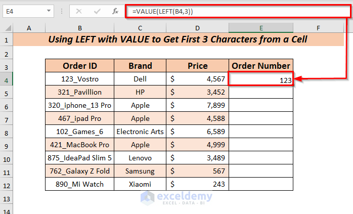 excel-formula-to-get-first-3-characters-from-a-cell-3-easy-ways