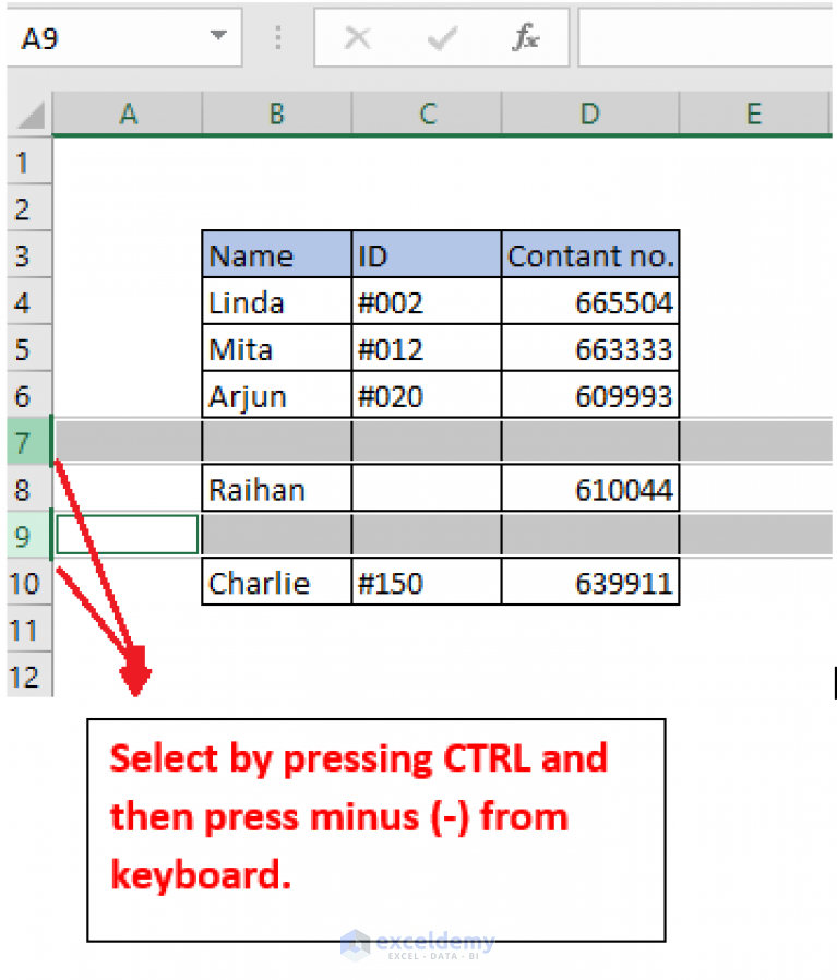 How To Delete Multiple Rows In Excel 3 Methods Exceldemy 9372