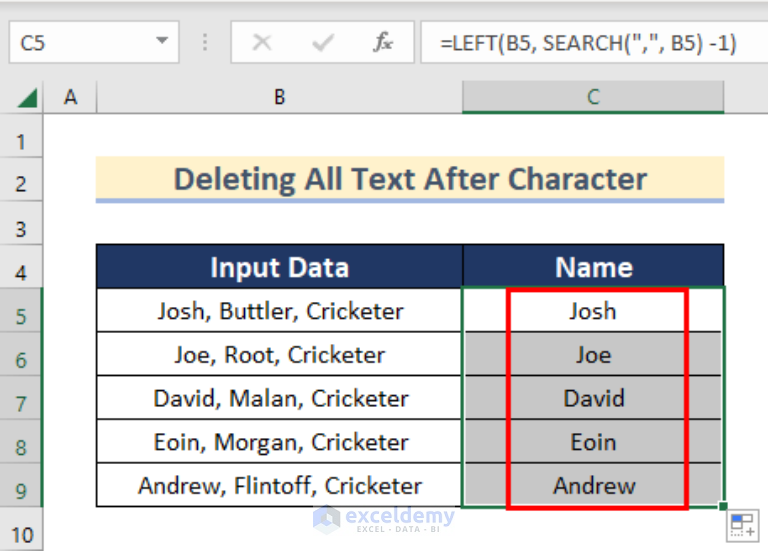 Excel Function Remove Text After Character Printable Templates