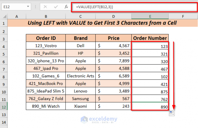 Excel Formula To Get First 3 Characters From A Cell 6 Ways ExcelDemy